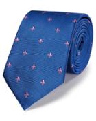 Charles Tyrwhitt Royal And Pink Silk Classic Fleur-de-lys Tie By Charles Tyrwhitt