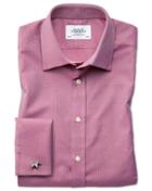 Charles Tyrwhitt Classic Fit Egyptian Cotton Royal Oxford Magenta Dress Shirt French Cuff Size 15.5/33 By Charles Tyrwhitt