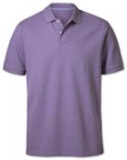  Lilac Melange Pique Cotton Polo Size Large By Charles Tyrwhitt