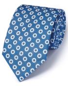Charles Tyrwhitt Blue Linen English Luxury Spot Tie By Charles Tyrwhitt