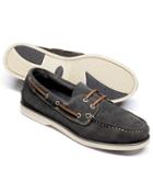 Charles Tyrwhitt Charles Tyrwhitt Grey Fowey Suede Boat Shoes Size 11
