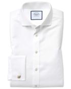 Charles Tyrwhitt Extra Slim Fit Spread Collar Non-iron Twill White Cotton Dress Shirt French Cuff Size 14.5/32 By Charles Tyrwhitt