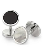 Charles Tyrwhitt Charles Tyrwhitt Mother-of-pearl And Onyx Evening Silver Cuff Links