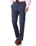  Light Blue Slim Fit Step Weave Suit Wool Pants Size W32 L30 By Charles Tyrwhitt