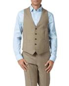  Fawn Adjustable Fit Twill Business Suit Wool Vests Size W36 By Charles Tyrwhitt