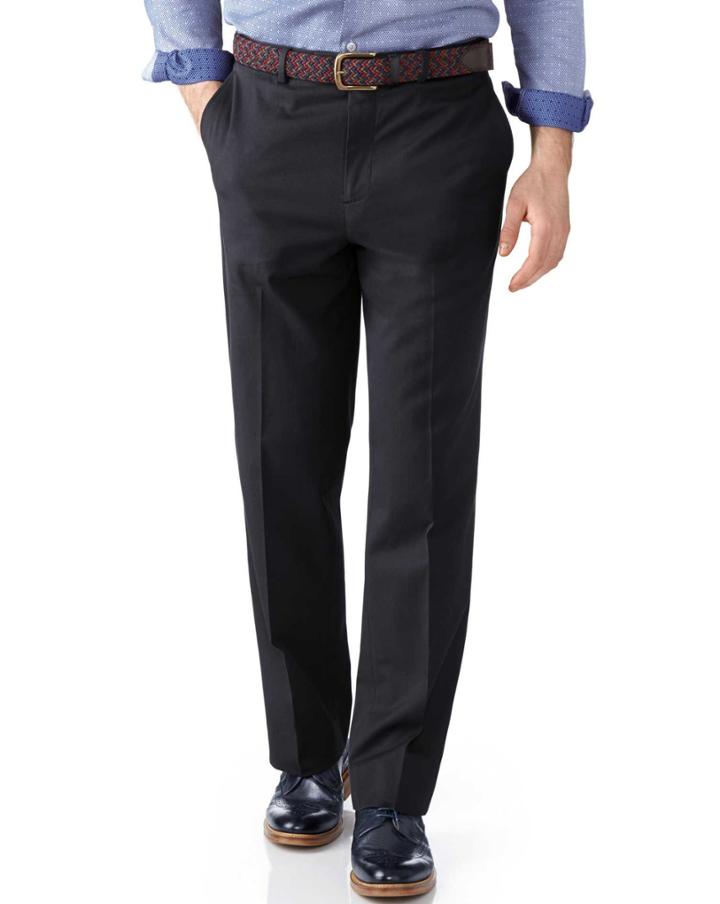 Charles Tyrwhitt Charles Tyrwhitt Grey Classic Fit Stretch Cavalry Twill Pants Size W32 L30