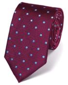 Charles Tyrwhitt Berry And Sky Silk Spot Classic Tie By Charles Tyrwhitt