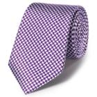Charles Tyrwhitt Charles Tyrwhitt Classic Purple Puppytooth Tie