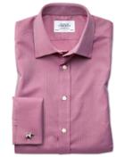 Charles Tyrwhitt Slim Fit Egyptian Cotton Royal Oxford Magenta Dress Shirt Single Cuff Size 14.5/33 By Charles Tyrwhitt