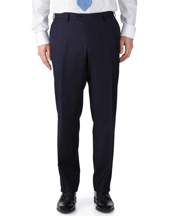 Charles Tyrwhitt Charles Tyrwhitt Navy Classic Fit Twill Business Suit Trousers