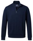  Navy Zip Neck Thermocool Wool Sweater Size Small By Charles Tyrwhitt