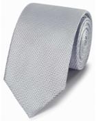  Silver Silk Plain Classic Tie By Charles Tyrwhitt