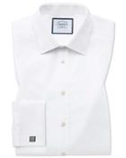  Extra Slim Fit White Egyptian Cotton Poplin Dress Shirt French Cuff Size 15/33 By Charles Tyrwhitt