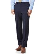  Navy Classic Fit Twill Business Suit Wool Pants Size W36 L32 By Charles Tyrwhitt