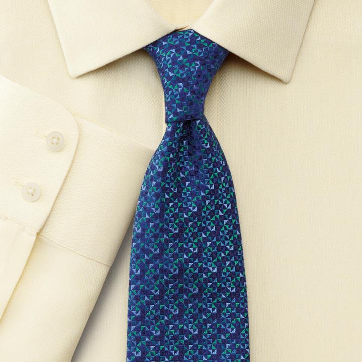 Charles Tyrwhitt Charles Tyrwhitt Extra Slim Fit Non-iron Mini Herringbone Yellow Shirt