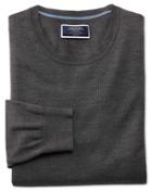 Charles Tyrwhitt Charcoal Merino Wool Crew Neck Sweater Size Large By Charles Tyrwhitt