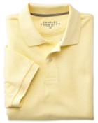 Charles Tyrwhitt Light Yellow Melange Pique Cotton Polo Size Large By Charles Tyrwhitt