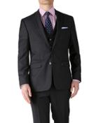 Charles Tyrwhitt Charcoal Slim Fit Twill Business Suit Wool Jacket Size 36 By Charles Tyrwhitt
