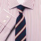 Charles Tyrwhitt Charles Tyrwhitt Slim Fit Herringbone Stripe Pink Shirt