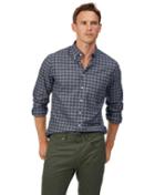  Slim Fit Grey Check Soft Wash Non-iron Twill Cotton Casual Shirt Single Cuff Size Medium By Charles Tyrwhitt