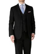 Charles Tyrwhitt Black Classic Fit Twill Business Suit Wool Jacket Size 36 By Charles Tyrwhitt