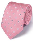 Charles Tyrwhitt Charles Tyrwhitt Light Pink Silk Classic Oxford Square Tie