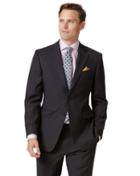  Charcoal Slim Fit Twill Business Suit Wool Jacket Size 40 By Charles Tyrwhitt