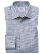 Charles Tyrwhitt Classic Fit Large Puppytooth Light Grey Cotton Dress Shirt Single Cuff Size 15.5/33 By Charles Tyrwhitt