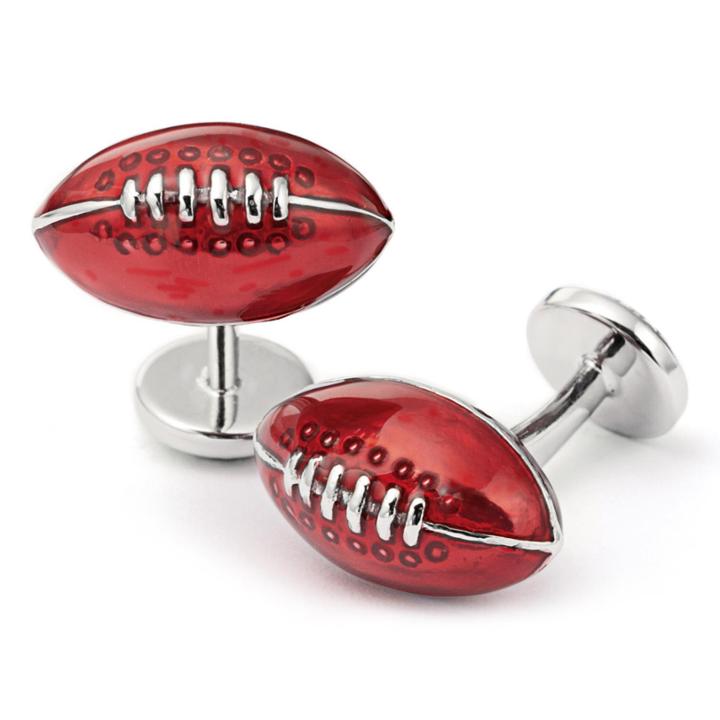 Charles Tyrwhitt Charles Tyrwhitt Red Rugby Ball Cuff Link