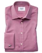 Charles Tyrwhitt Classic Fit Egyptian Cotton Royal Oxford Magenta Dress Casual Shirt Single Cuff Size 15.5/33 By Charles Tyrwhitt