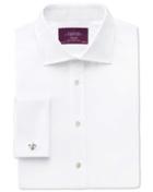 Charles Tyrwhitt Charles Tyrwhitt Slim Fit Semi-spread Collar Luxury Twill White Egyptian Cotton Dress Shirt Size 14.5/32