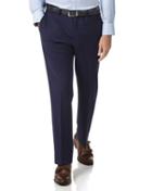  Royal Blue Slim Fit Performance Suit Wool Stretch Pants Size W36 L32 By Charles Tyrwhitt