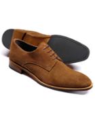 Charles Tyrwhitt Tan Grosvenor Suede Derby Shoes Size 9.5 By Charles Tyrwhitt