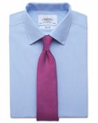 Charles Tyrwhitt Classic Fit Fine Stripe Sky Blue Cotton Dress Shirt French Cuff Size 15/35 By Charles Tyrwhitt