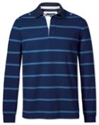 Charles Tyrwhitt Charles Tyrwhitt Blue And Sky Blue Stripe Rugby Cotton Shirt Size Large