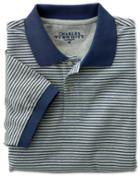 Charles Tyrwhitt Charles Tyrwhitt Classic Fit Blue Striped Pique Polo Shirt