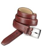  Tan Leather Croc Embossed Belt Size 30-32 By Charles Tyrwhitt