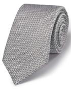 Charles Tyrwhitt Silver Silk Luxury Italian Grenadine Plain Tie By Charles Tyrwhitt