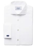 Charles Tyrwhitt Charles Tyrwhitt Extra Slim Fit Spread Collar Non-iron Herringbone White Shirt