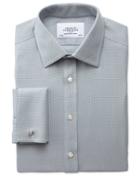 Charles Tyrwhitt Charles Tyrwhitt Classic Fit Non-iron Honeycomb Grey Cotton Dress Shirt Size 15/33