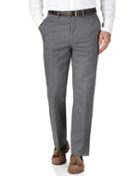 Charles Tyrwhitt Charles Tyrwhitt Grey Classic Fit Pin Dot Cotton Tailored Pants Size W32 L30