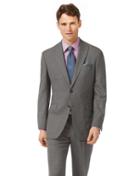  Grey Classic Fit Jaspe Business Suit Wool Jacket Size 42 By Charles Tyrwhitt