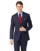  Navy Classic Fit Jaspe Business Suit Wool Jacket Size 38 By Charles Tyrwhitt