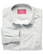 Charles Tyrwhitt Charles Tyrwhitt Women's Semi-fitted Cotton Floral Print Blue And Navy Poplin Shirt