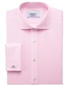 Charles Tyrwhitt Charles Tyrwhitt Extra Slim Fit Spread Collar Non Iron Puppytooth Light Pink Cotton Dress Shirt Size 14.5/32