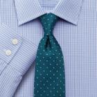 Charles Tyrwhitt Slim Fit Micro Gingham Sky Blue Egyptian Cotton Dress Casual Shirt Single Cuff Size 16.5/33 By Charles Tyrwhitt