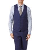 Charles Tyrwhitt Indigo Adjustable Fit Hairline Business Suit Wool Vest Size W38 By Charles Tyrwhitt