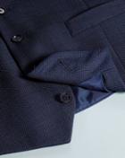  Airforce Blue Slim Fit Birdseye Travel Suit Wool Vest Size W36 By Charles Tyrwhitt