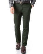 Charles Tyrwhitt Charles Tyrwhitt Dark Green Extra Slim Fit Flat Front Cotton Chino Pants Size W30 L32