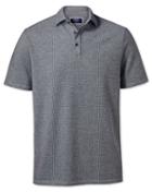  Black And White Textured Cotton Polo Size Large By Charles Tyrwhitt